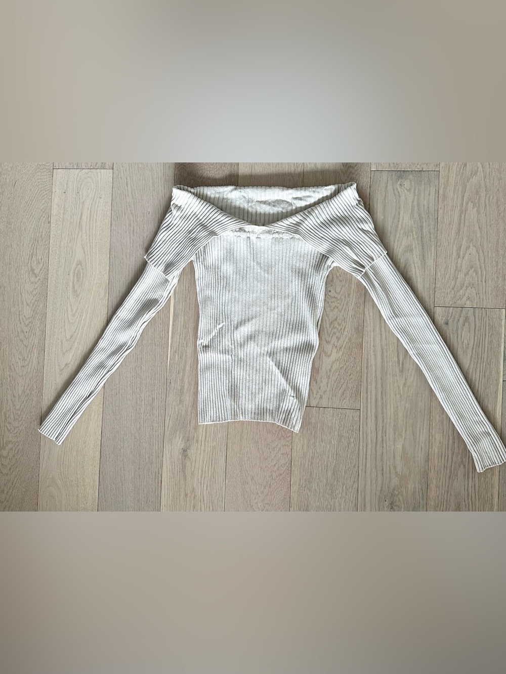 Dynamite Ribbed Off-the-Shoulder Sweater - Cream